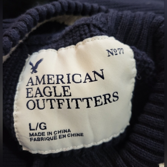 American Eagle Outfitters - Mens 1/4 Button Sweater - Size L - Picture 5 of 5